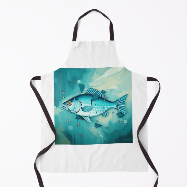 Item preview, Cubist Turquoise Fish Fragmentation designed and sold by sharon1210.