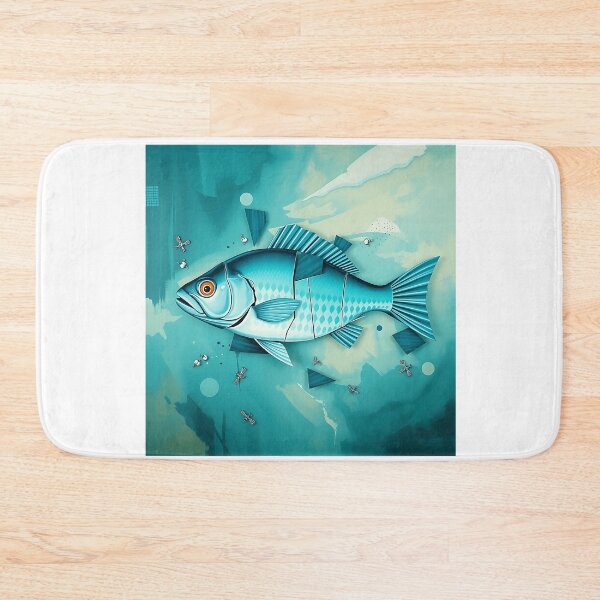 Item preview, Cubist Turquoise Fish Fragmentation designed and sold by sharon1210.