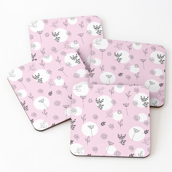 Item preview, Floral pattern on pink background designed and sold by Jamildesign.