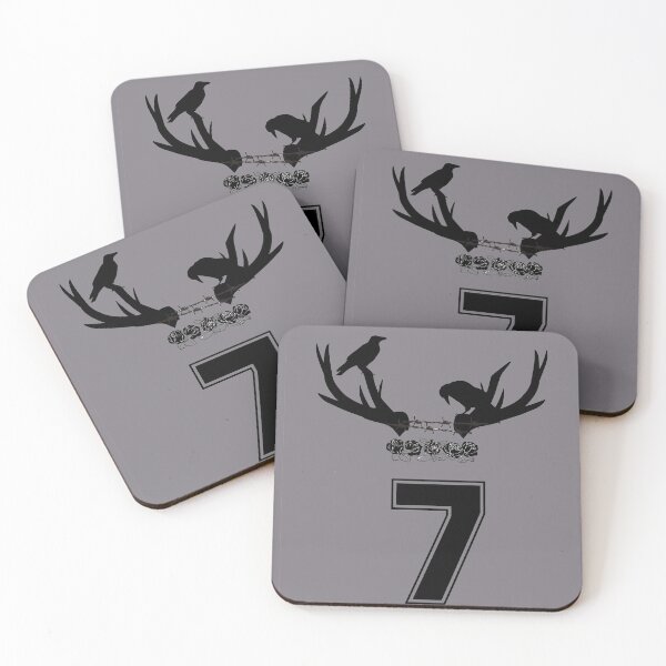 Item preview, Dark Gothic Ravens with Antlers and Number 7 – Mystic Symbolic Design designed and sold by CreationbyNiki.