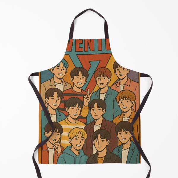 Item preview, Seventeen K-Pop | Retro Style Fan Art of All 13 Members designed and sold by Neon Seoul.