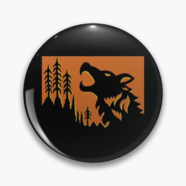 Artikelvorschau, Wolfsbild (schwarz auf orange) entworfen und verkauft von Scythe37.