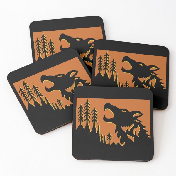 Item preview, Wolf Image (black on orange) designed and sold by Scythe37.