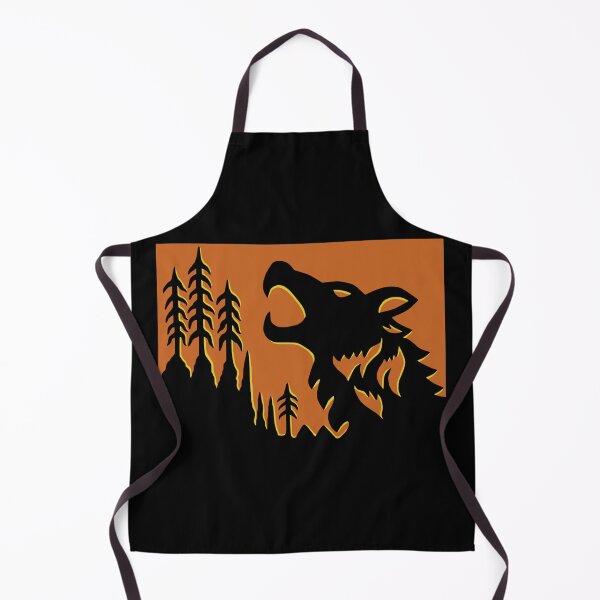 Item preview, Wolf Image (black on orange) designed and sold by Scythe37.