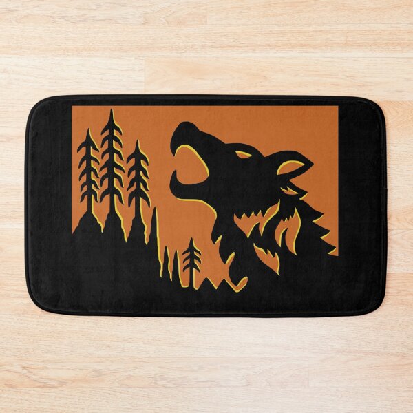 Item preview, Wolf Image (black on orange) designed and sold by Scythe37.