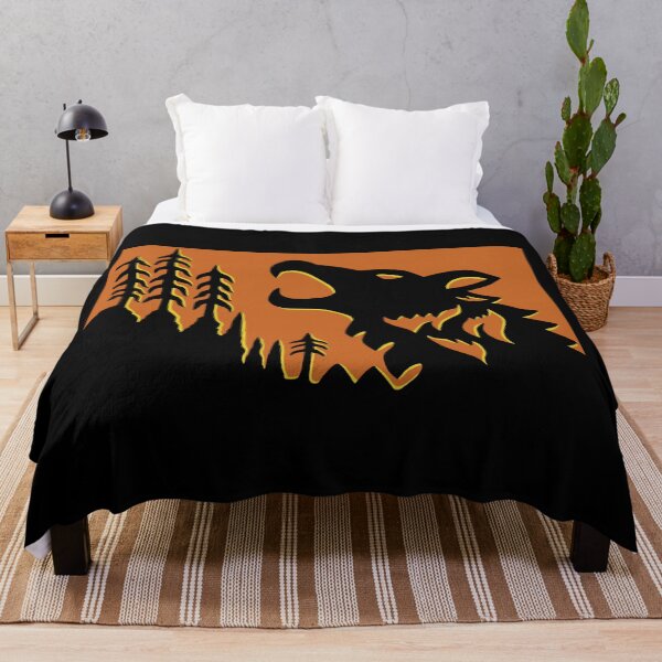 Item preview, Wolf Image (black on orange) designed and sold by Scythe37.
