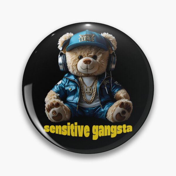 Item preview, Funny Meme Teddy Bear God Forbid I’m Sensitive Gangsta Vintage Christian Quote  designed and sold by Zayavca.