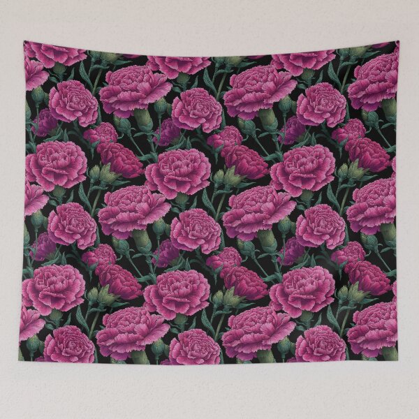 Item preview, Edgy Lush Carnations Print For Carnation Lovers designed and sold by RoyalStarsPatts.