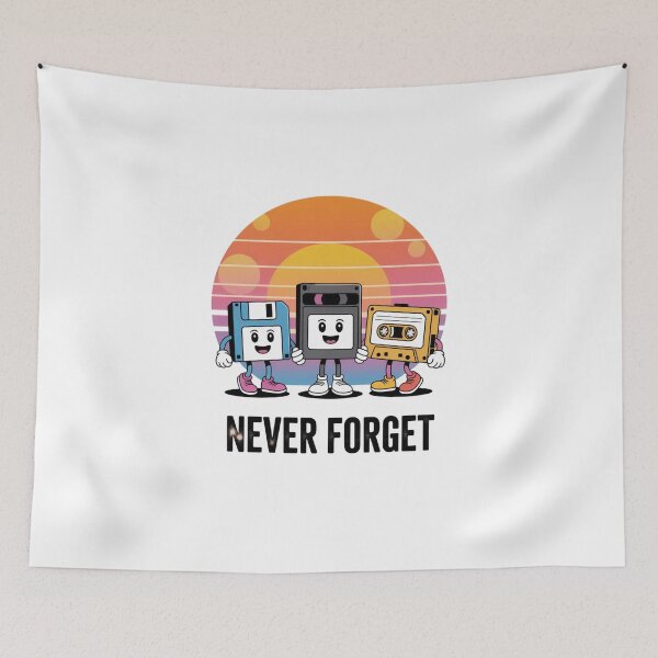 Item preview, Never Forget Retro Floppy VHS Cassette Design designed and sold by NavigatorStreet.