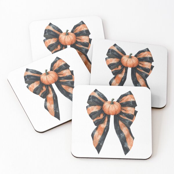 Item preview, Pumpkin Halloween Bow – Elegant Black and Orange Watercolor Fall Design designed and sold by baucestudio.