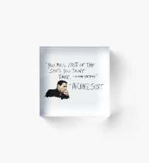 Michael Scott Quote Acrylic Block