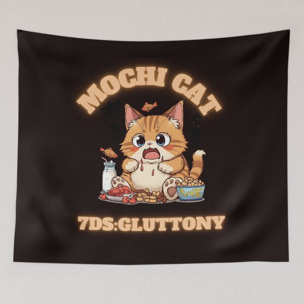 Item preview, Mochi cat: Gluttony designed and sold by TwoMagpiesShop.