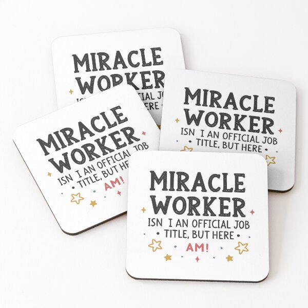 Item preview, Miracle Worker Funny Paraprofessional Quote – Playful Typography Design designed and sold by VividOrganica.