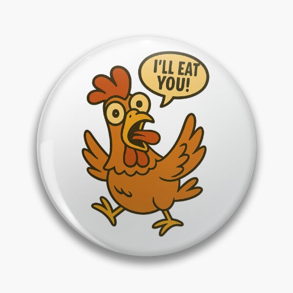 Item preview, Funny Rooster – I’ll Eat You! | Retro Comic Style Chicken Cartoon designed and sold by VitalLifeForce.