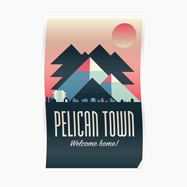 Pelican Town — Stardew Valley Travel Poster Poster