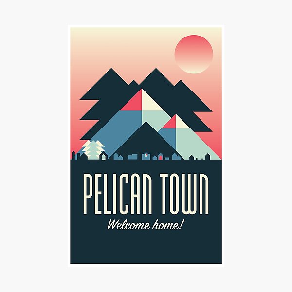 Pelican Town — Stardew Valley Travel Poster Photographic Print