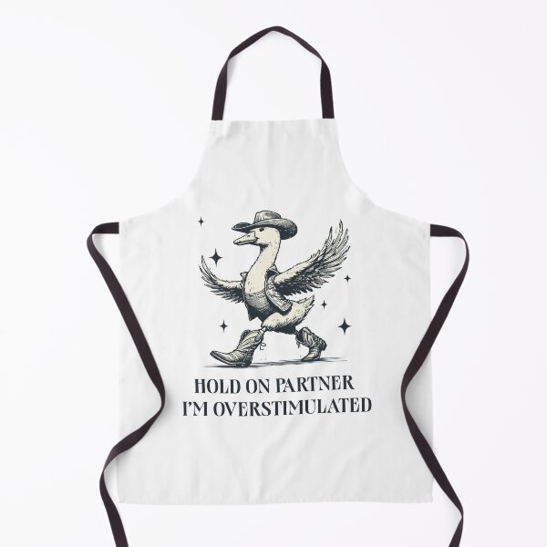 Item preview, I’m Overstimulated Funny Western Meme Cowboy Silly Goose Unhinged designed and sold by LessIsLoud.