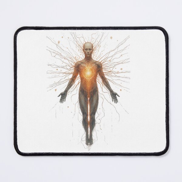 Item preview, Human & AI Symbiosis – Hand-Drawn Sketch Futuristic Art designed and sold by Jennah.