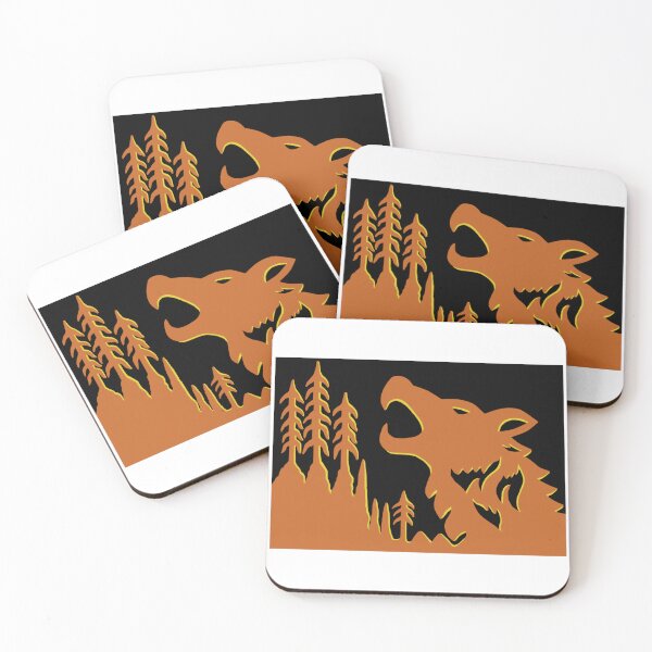 Item preview, Wolf Image (orange on black) designed and sold by Scythe37.