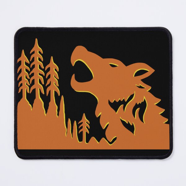 Artikelvorschau, Wolfsbild (orange auf schwarz) entworfen und verkauft von Scythe37.