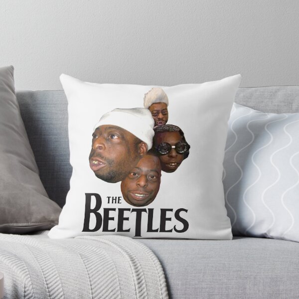 the beetles Throw Pillow