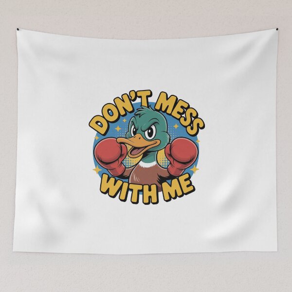 Item preview, Don’t Mess With Me Cartoon Duck Boxing Design designed and sold by NavigatorStreet.