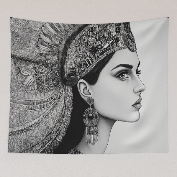 Item preview, An Amazing design of queen Cleopatra in monochrome colors. designed and sold by HEMRO.