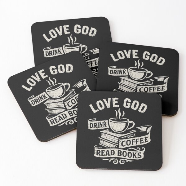 Item preview, Love God Drink Coffee Read Books Faith and Coffee designed and sold by flagylART.