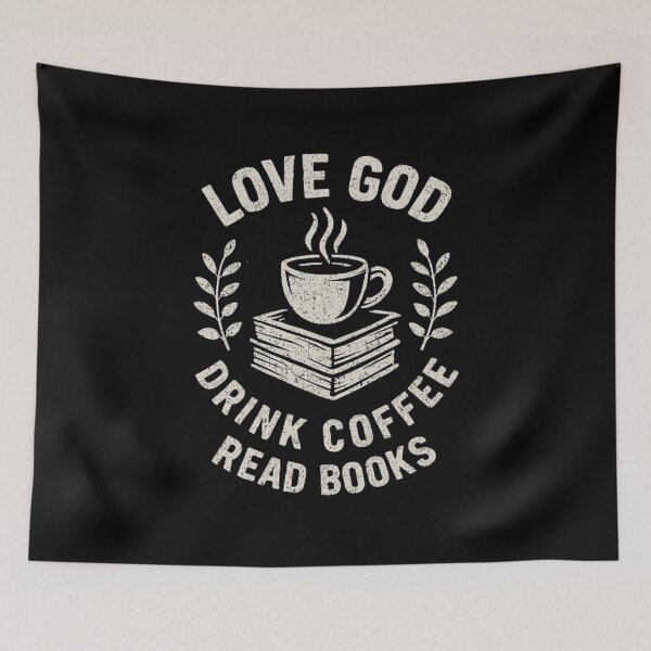 Item preview, Love God Drink Coffee Read Books Christian Inspiration designed and sold by flagylART.