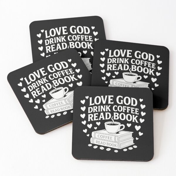 Item preview, Love God Drink Coffee Read Books Vintage Christian Design designed and sold by flagylART.