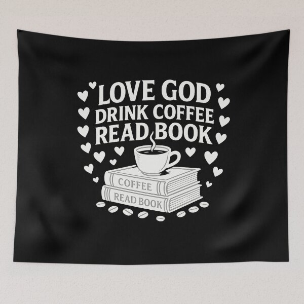 Item preview, Love God Drink Coffee Read Books Vintage Christian Design designed and sold by flagylART.