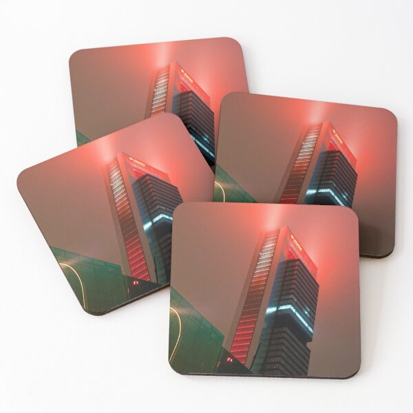 Item preview, Madrid Tower at Night - Moody Red Glow designed and sold by Clavivs.