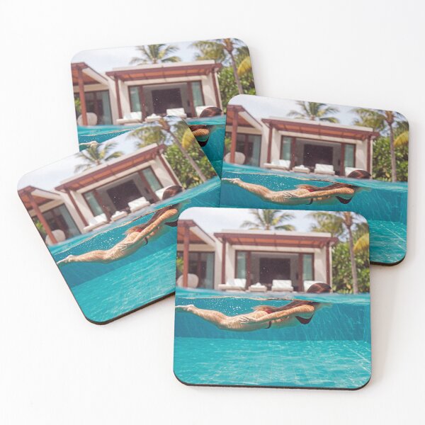 Item preview, Tropical Poolside Serenity - Woman Split View Escape designed and sold by Clavivs.