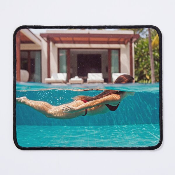 Item preview, Tropical Poolside Serenity - Woman Split View Escape designed and sold by Clavivs.