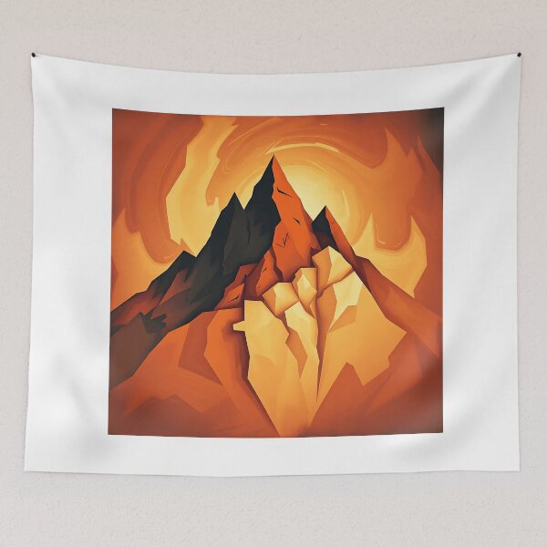Item preview, Cubist Mountains in Warm Tones designed and sold by sharon1210.