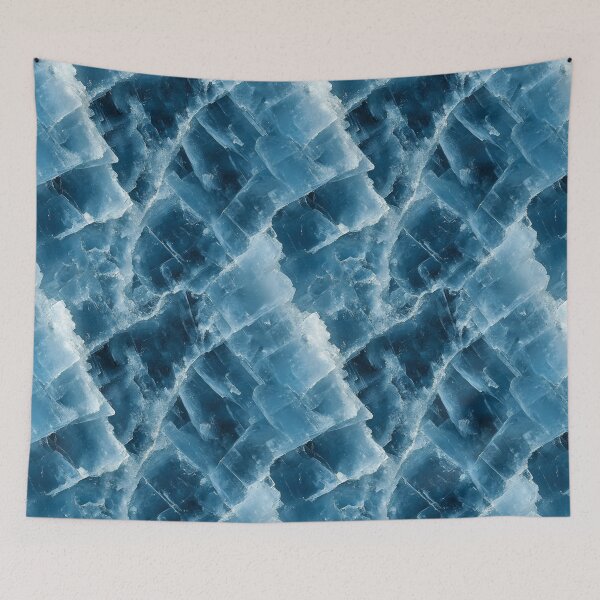 Item preview, Icy Blue Gemstone Seamless Pattern designed and sold by DigitaICraft.