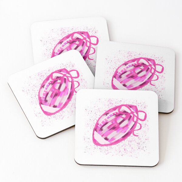 Item preview, Hot Pink Football with Bow – Girly Game Day Coquette Sports Design designed and sold by baucestudio.
