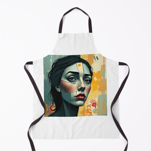 Item preview, Cubist Fragmented Face in Cool Tones designed and sold by sharon1210.