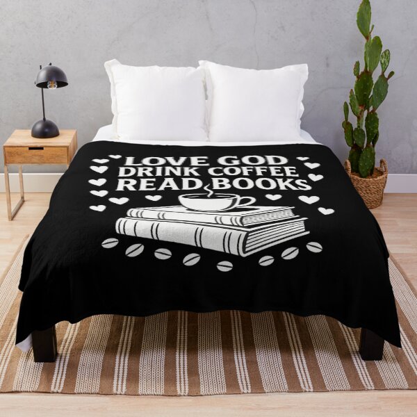 Item preview, Love God Drink Coffee Read Books Religious Quote designed and sold by flagylART.