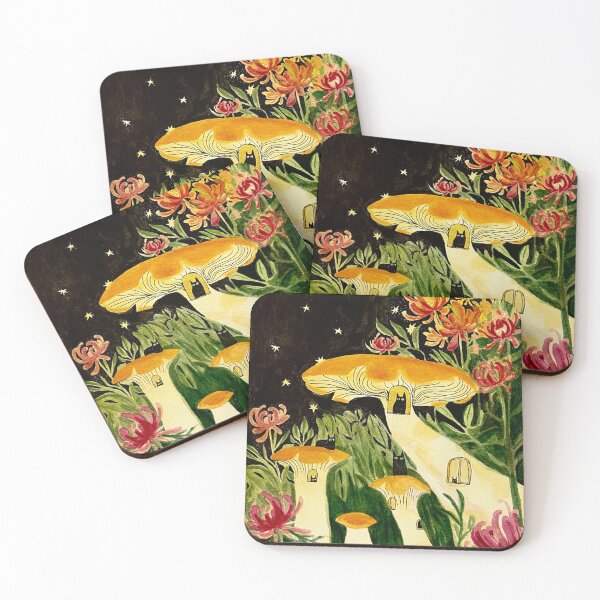 Item preview, Starry Oyster Mushroom City designed and sold by Spooky Ash Art.