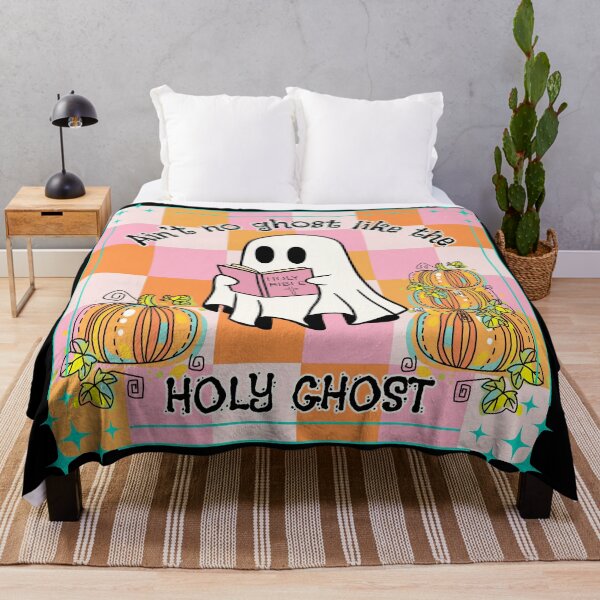 Item preview, Ain't No Ghost Like The Holy Ghost with Pumpkins Pink and Orange Christian Halloween                       designed and sold by Forevermore.
