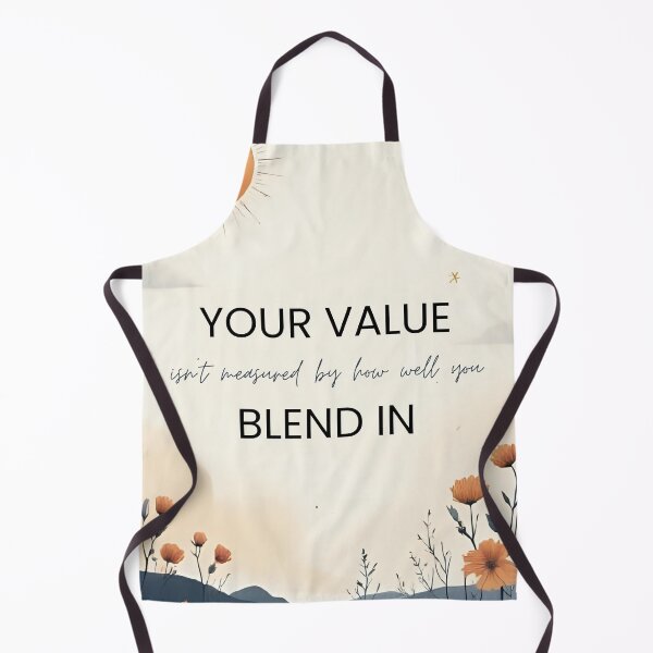 Item preview, Your Value Isn’t Measured by How Well You Blend In | Motivational Neurodivergent Introvert Quote (Minimalist Floral Version) designed and sold by LAPAQ.