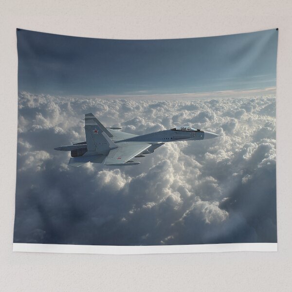 Item preview, Sukhoi Su-27 Over Silver Lining designed and sold by Skyframe Aviation.