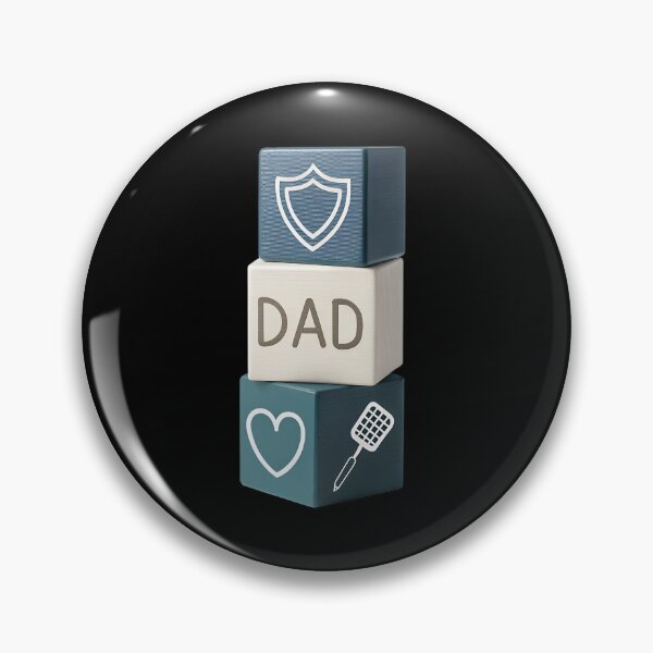 Item preview, Minimalist Dad³ Stacked Blocks Design – Heart, Shield & Grill Spatula Icons designed and sold by VividOrganica.