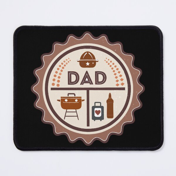 Item preview, Retro Dad³ Badge Design – Grill, Toolbox & Baby Bottle Icons designed and sold by VividOrganica.