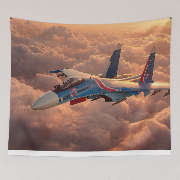 Item preview, Sukhoi Su-27 Over Cloud Shadows designed and sold by Skyframe Aviation.