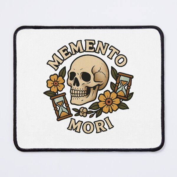 Item preview, Memento Mori Skull Flowers Hourglass Philosophy  designed and sold by The Junto Shop.
