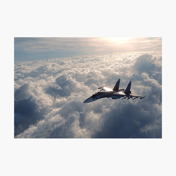 Item preview, Sukhoi Su-27 Among Puffy Tops designed and sold by Skyframe Aviation.