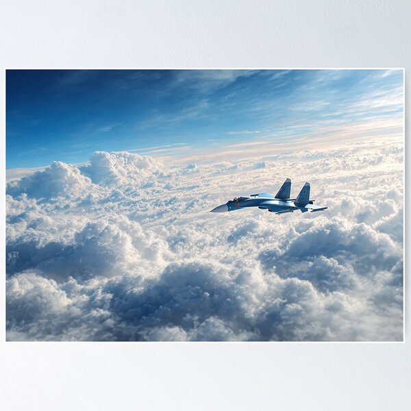 Item preview, Sukhoi Su-27 Against Azure Backdrop designed and sold by Skyframe Aviation.