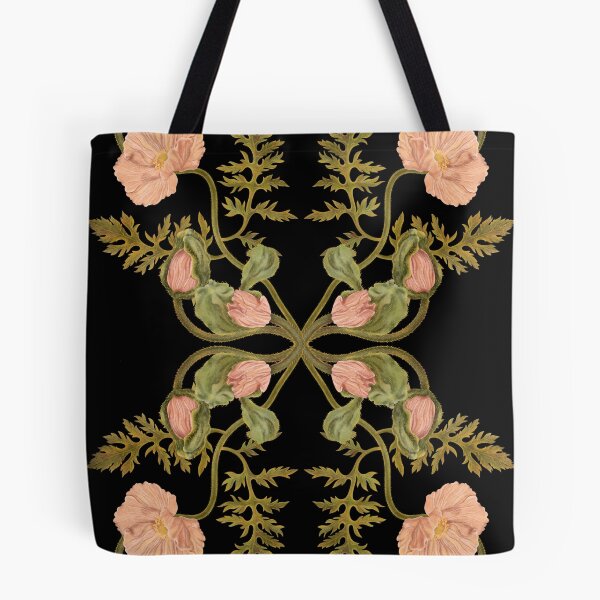 Item preview, Botanical composition of poppy flowers in soft pink color . Botanical watercolor illustration hand drawn designed and sold by Grin Katalina Floral Patterns & Cozy Art.